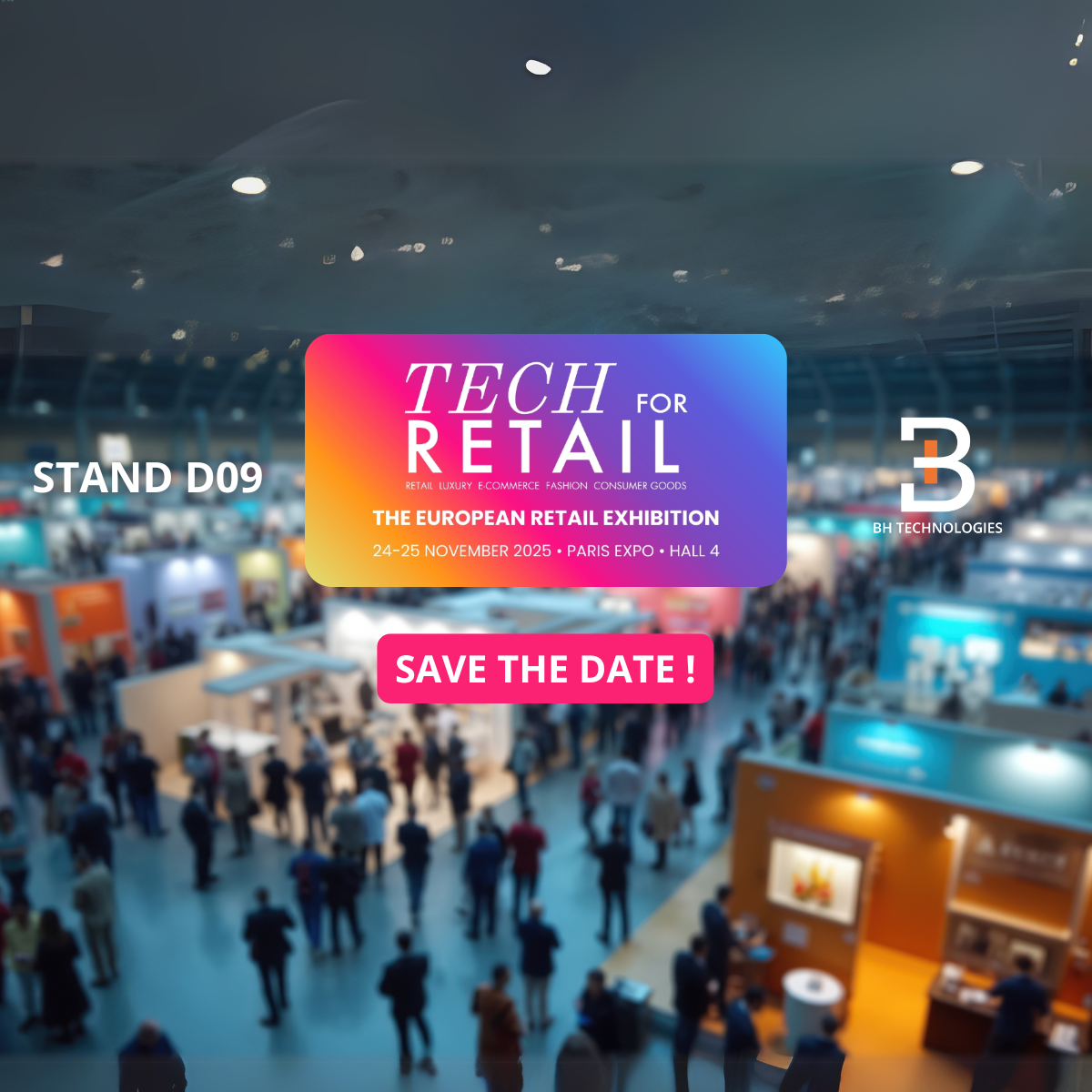 Rencontrez BH Technologies au salon Tech For Retail 2025 les 24 et 25 nov. Stand D09. Découvrez une gestion simplifiée et efficace des titres prépayés.